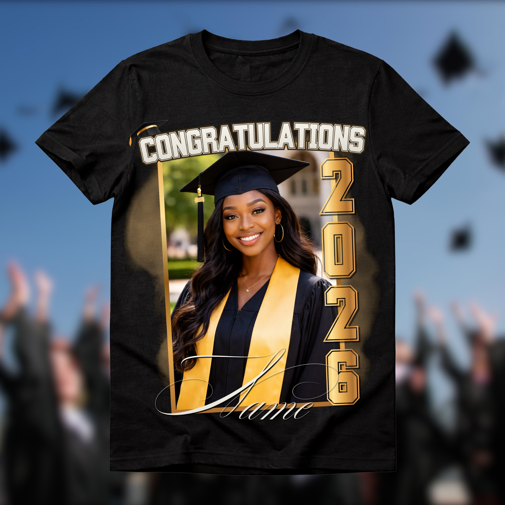 Personalized Photo Graduation Shirt - Custom Name & Picture T-Shirt - Empyre Print Shop